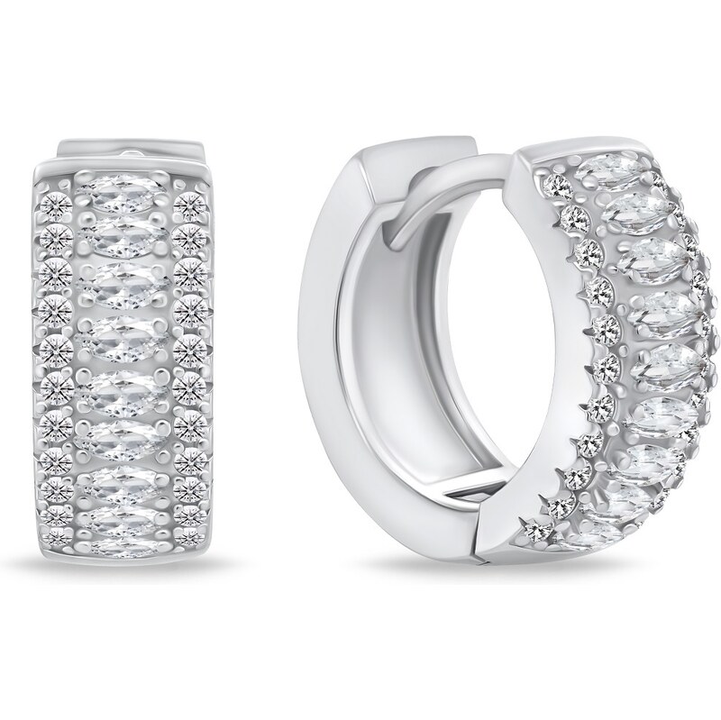 Brilio Silver Neprehliadnuteľné strieborné náušnice so zirkónmi EA774W 66939193