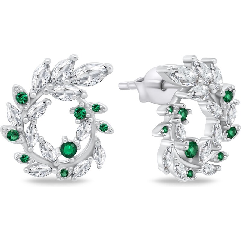 Brilio Silver Krásne strieborné náušnice so zirkónmi EA777WG 66582435