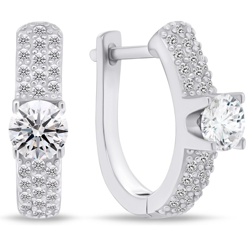 Brilio Silver Oslnivé strieborné náušnice so zirkónmi EA765W 66581829