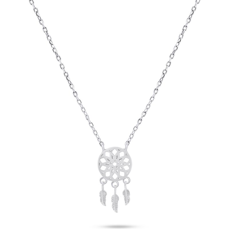 Brilio Silver Módny strieborný náhrdelník Lapač snov NCL90W 66585263