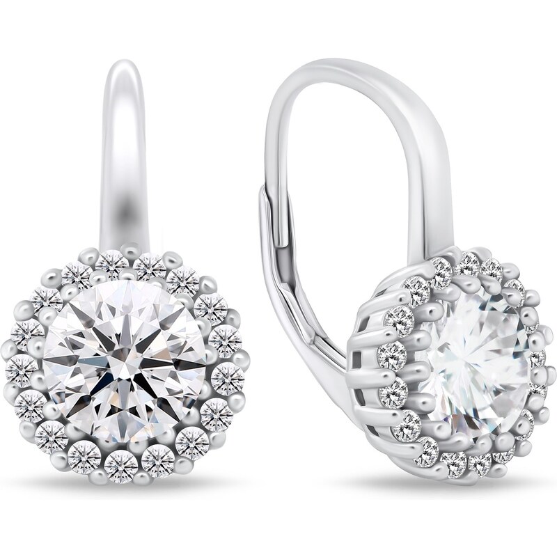 Brilio Silver Pôvabné strieborné náušnice s čírymi zirkónmi EA746W 66585052