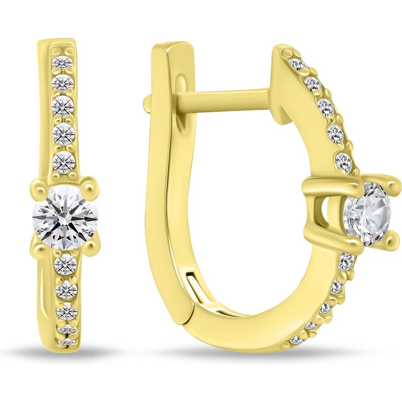 Brilio Silver Pôvabné pozlátené náušnice so zirkónmi EA772Y 66581525