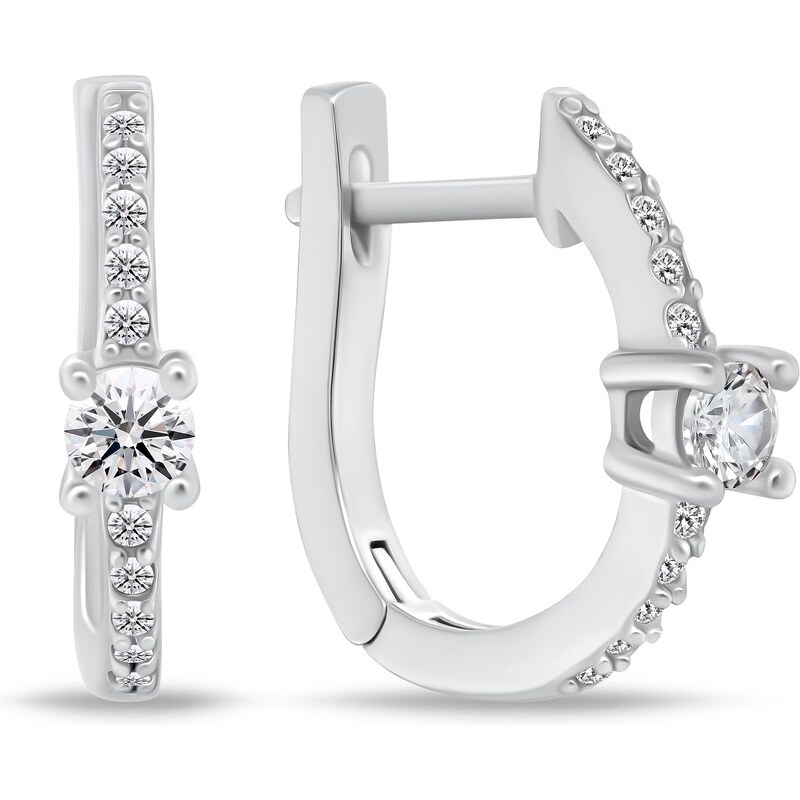 Brilio Silver Pôvabné strieborné náušnice so zirkónmi EA772W 66582716