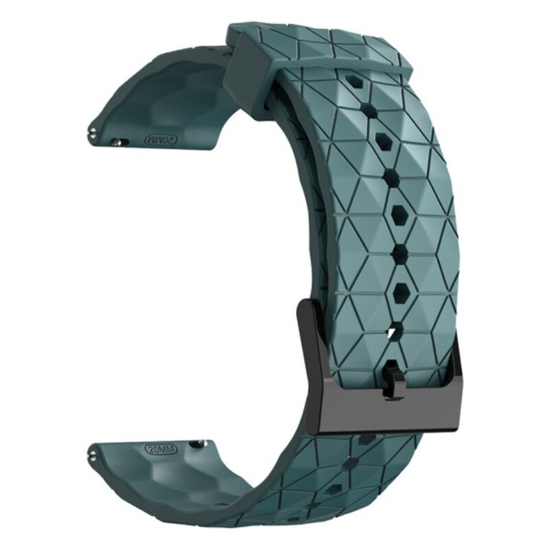 Madvell Silikónový remienok Hexagon tmavo zelený tyrkys 20mm 44954820