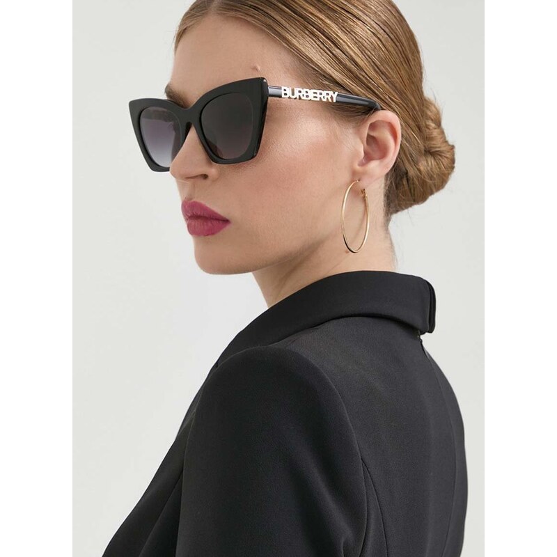 Slnečné okuliare Burberry MARIANNE dámske, čierna farba, 0BE4372U