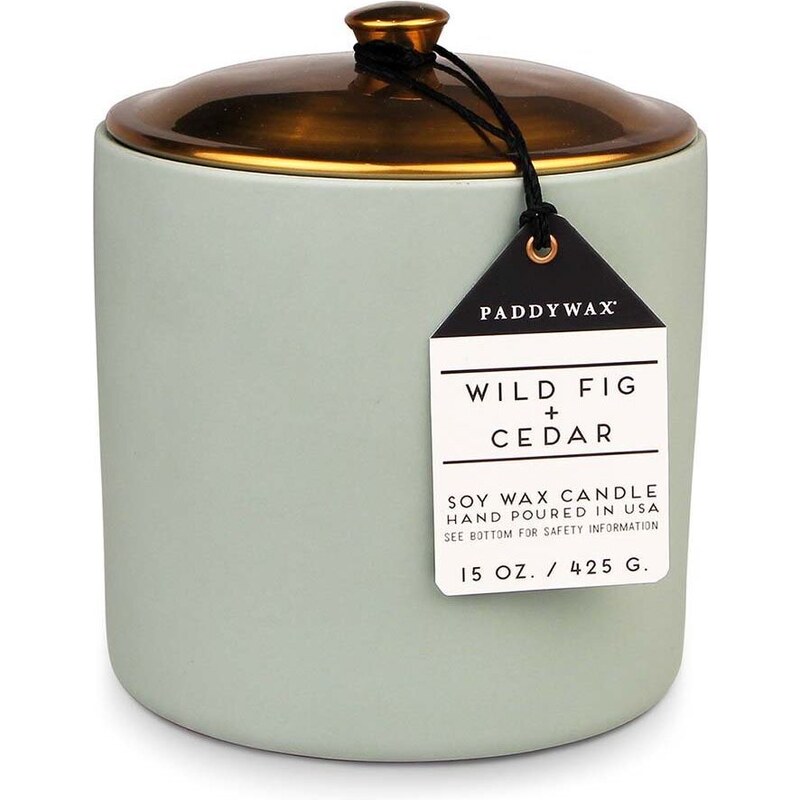 Voňavá sójová sviečka Paddywax Wild Fig & Cedar 425 g