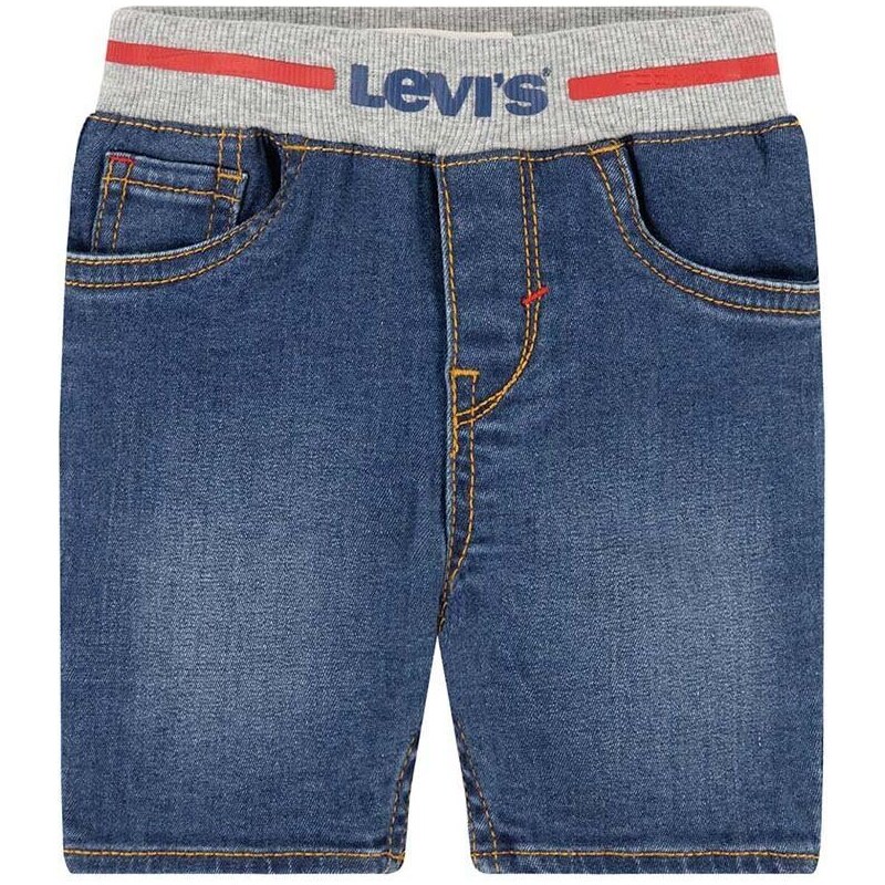 Detské rifľové krátke nohavice Levi's s potlačou