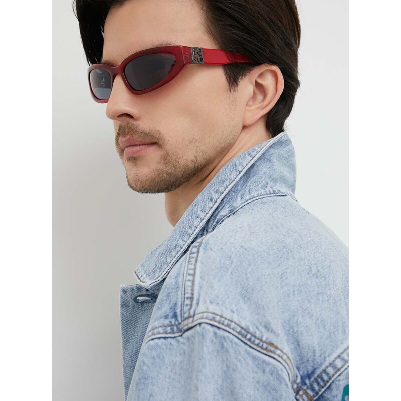 Slnečné okuliare HUGO pánske, červená farba