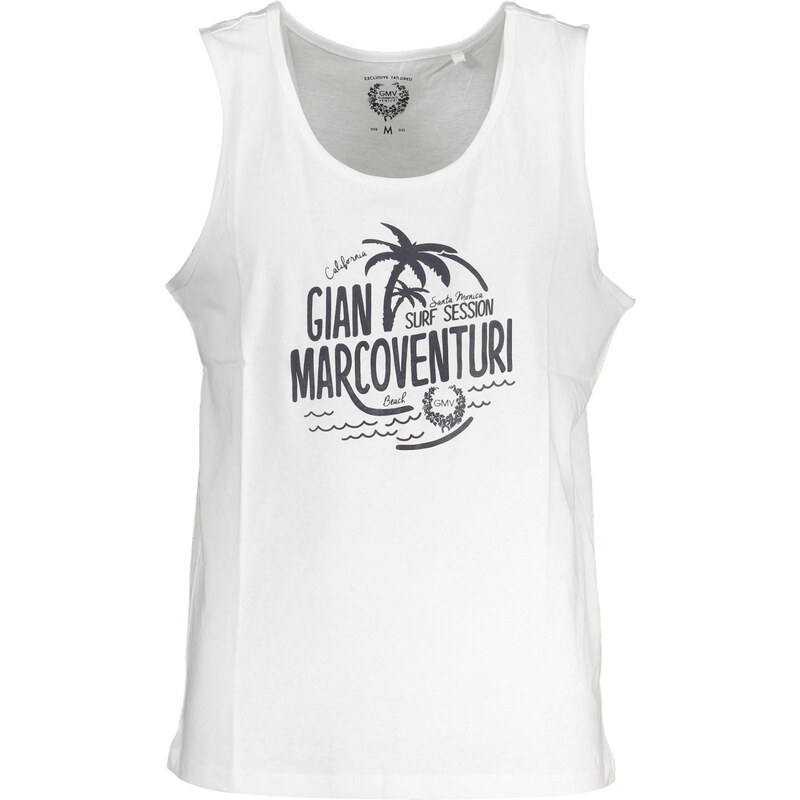 Štýlové Pánske Tričko bez rukávov GIAN MARCO VENTURI Biela 67161192