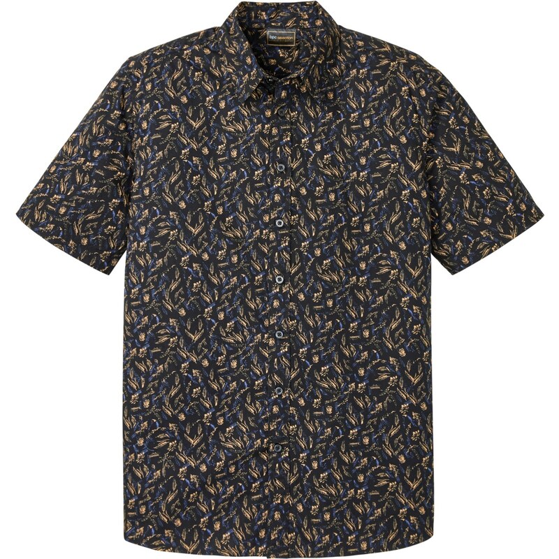 bonprix Košeľa s krátkym rukávom, farba čierna 56565780