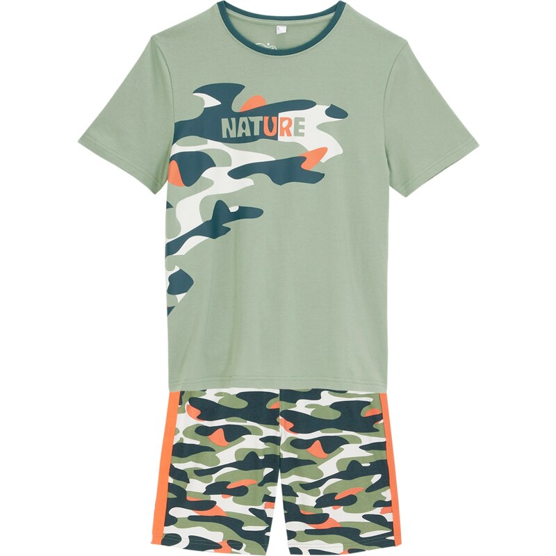 bonprix Tričko a krátke nohavice (2-dielna sada), farba zelená 50747743