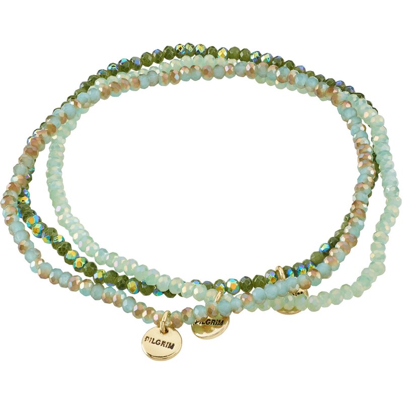 Pilgrim Náramok Indigo tyrkysová / zlatá / zelená / mätová 54250829