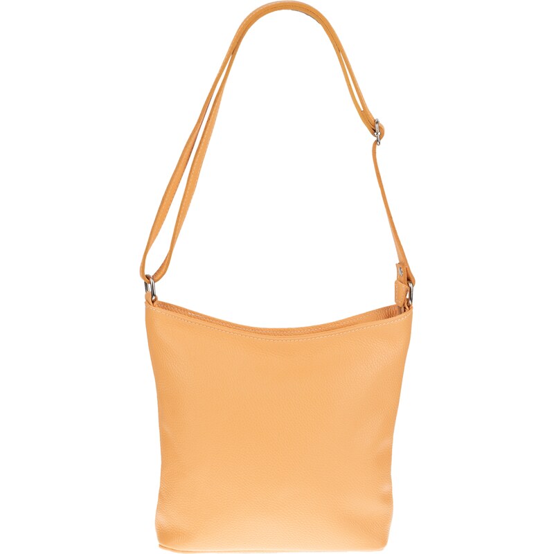 Oranžová kožená talianska crossbody kabelka Ebe Arancio Chiaro 43419948