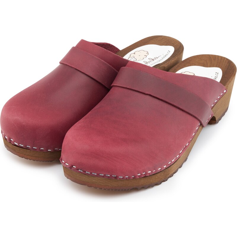 Vlnka Dámske anatomické dreváky červená veľkosti obuvi - dospelí 36 43411802