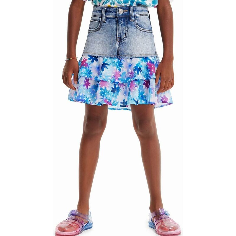 Dievčenská sukňa Desigual mini, áčkový strih