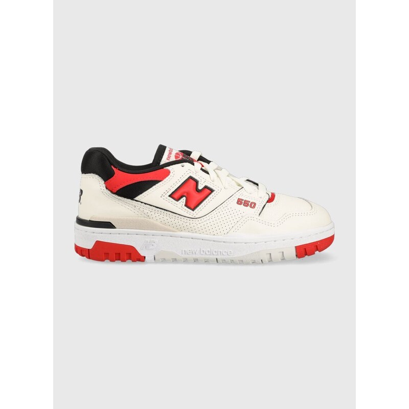 Kožené tenisky New Balance BB550VTB béžová farba