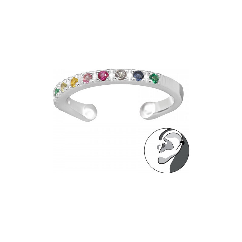 Olivie Strieborná záušnica so zirkónmi 5375 43528331