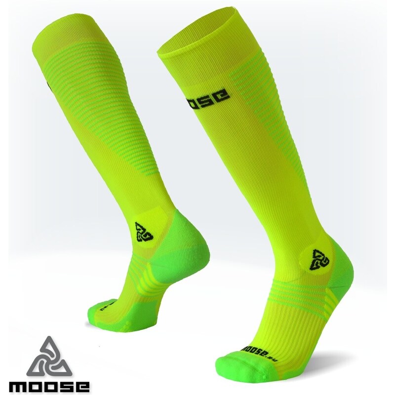 COMPRESS DRIVE NEW kompresné podkolienky Moose Žltá XS 1 pár 47518040