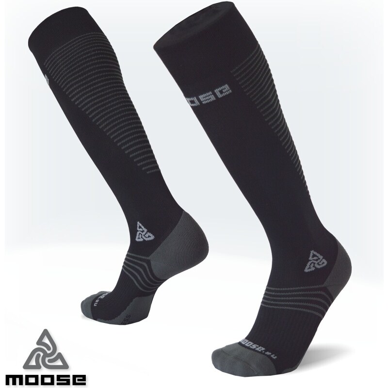 COMPRESS DRIVE NEW kompresné podkolienky Moose Čierna XS 1 pár 47518037