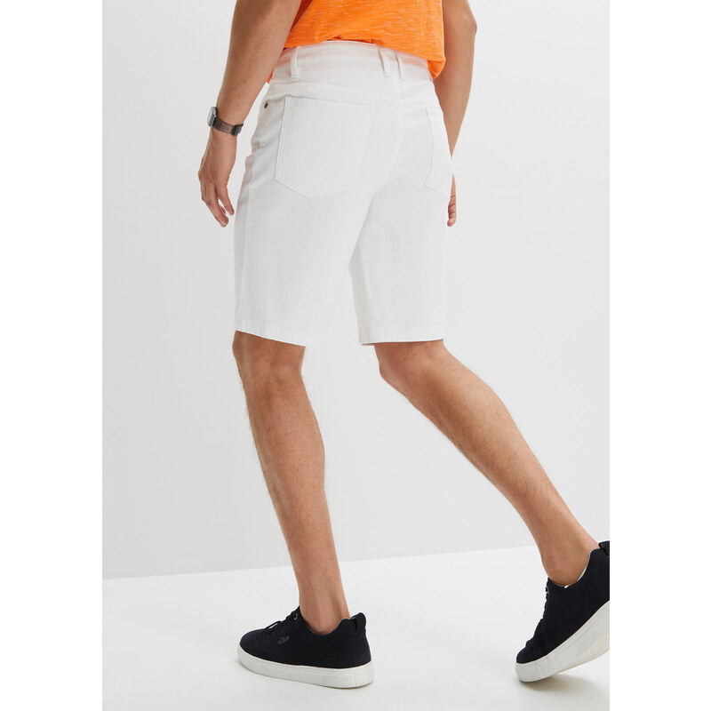 bonprix Strečové bermudy Classic Fit, farba biela