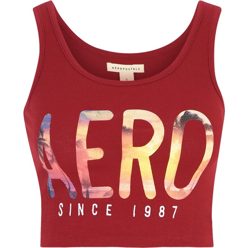 AÉROPOSTALE Top HAWAII zmiešané farby / burgundská / biela 58489681