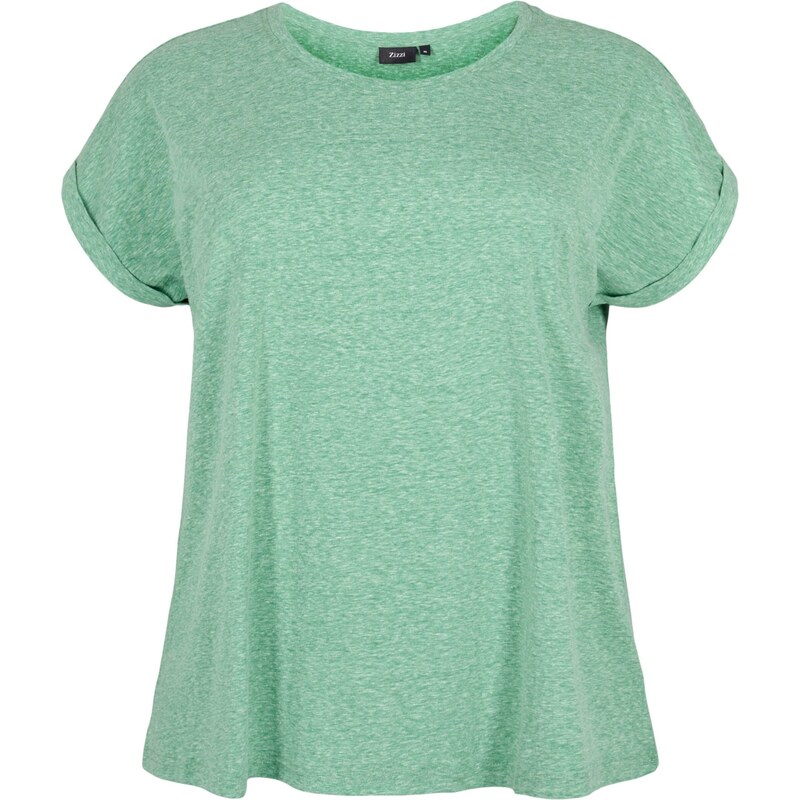 Zizzi Tričko VAVA zelená melírovaná 62582632