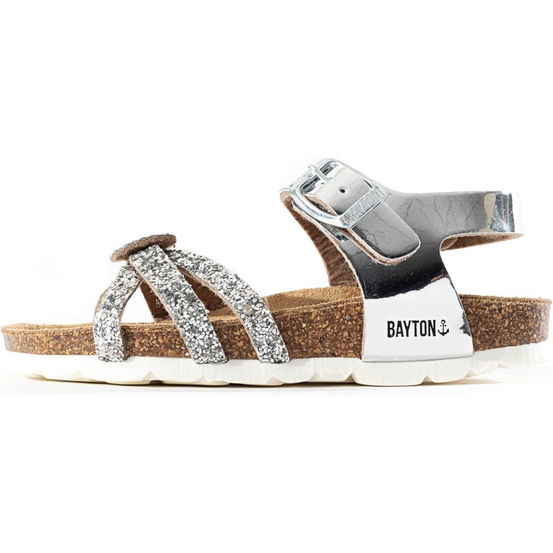 Bayton Sandále Eirene brokátová / strieborná 54251493