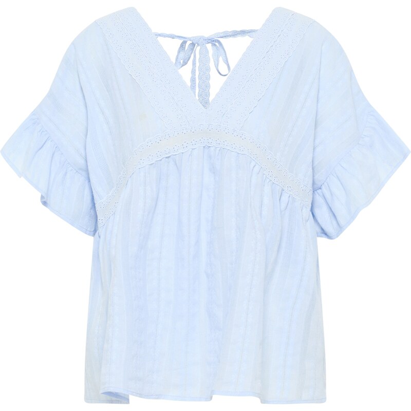 DreiMaster Vintage Tunika pastelovo modrá / svetlomodrá / šedobiela 54248450