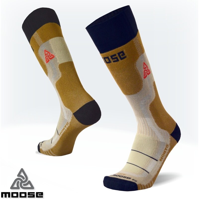 MONTO merino funkčné podkolienky Moose Běžová XS 1 pár 43494144