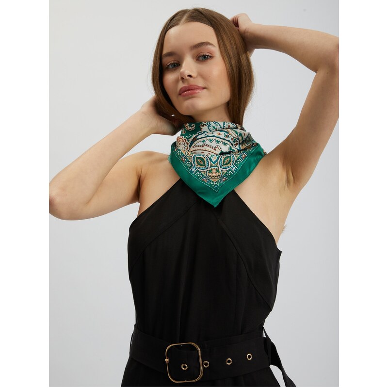 Zelená dámska vzorovaná saténová šatka ORSAY 66949464