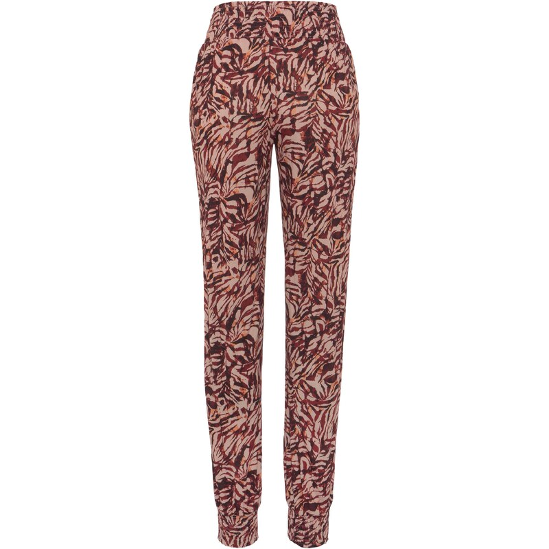 VIVANCE Pyžamové nohavice béžová / oranžová / hrdzavo červená / čierna 54250308