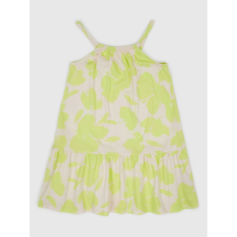 Krémové dievčenské vzorované šaty na ramienka GAP 50506872