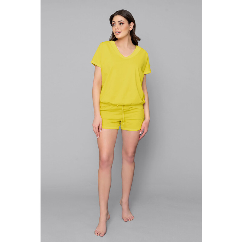 Italian Fashion Dámska tepláková súprava krátka Etna žltá, Farba žltá 43525576