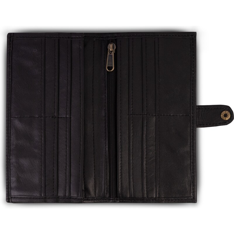Bagind Penny Sirius - Dámska kožená peňaženka čierna, ručná výroba