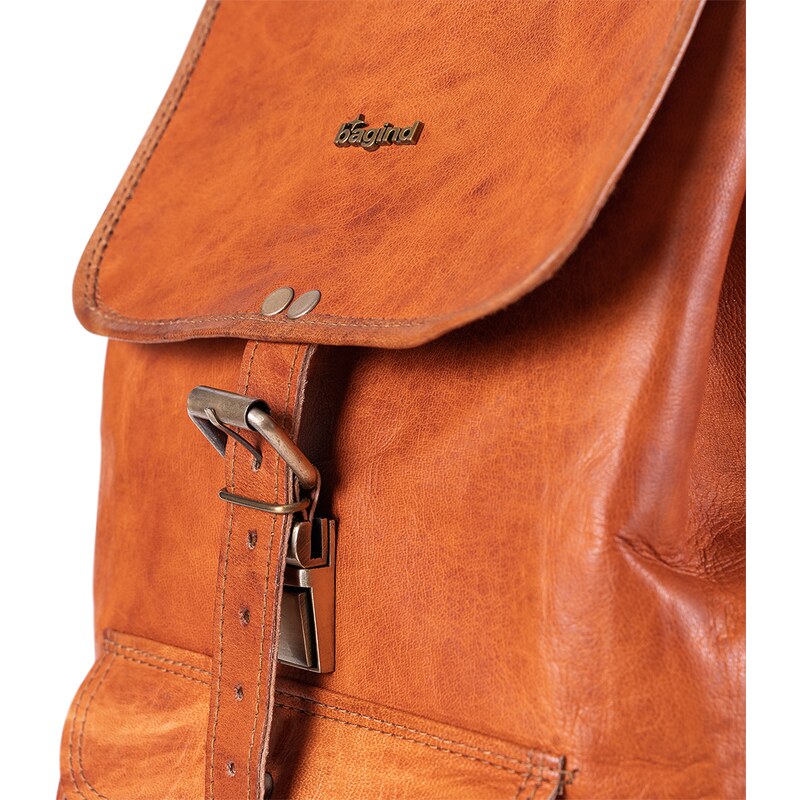 Bagind Headley - Dámsky a pánsky kožený batoh hnedý, ručná výroba