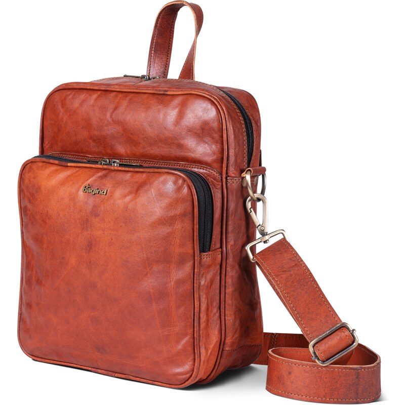 Bagind Journal - Dámska i pánska kožená crossbody taška hnedá, ručná výroba