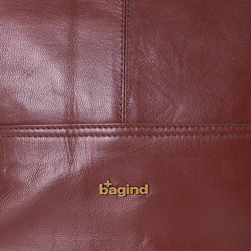 Bagind Bindi Dark - Dámska kožená kabelka tmavohnedá, ručná výroba