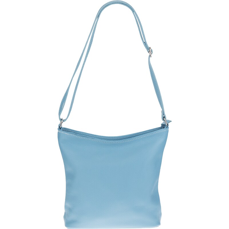 Modrá kožená talianska crossbody kabelka Ebe Blu Chiaro NovaKabelka.sk 43537144