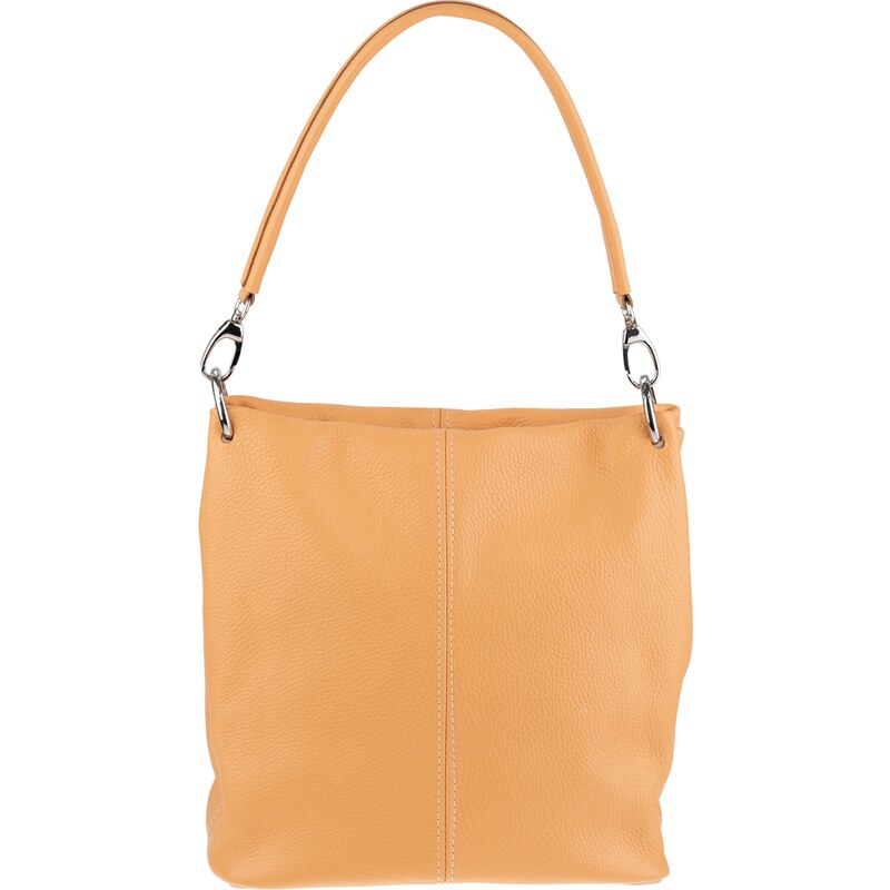Oranžová kožená talianska kabelka Fiora Arancione Pallido NovaKabelka 43541255
