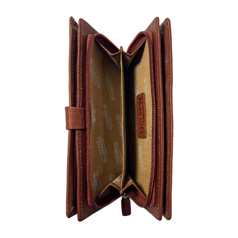 Dámská kožená peňaženka Roberto - hnedá 3174
