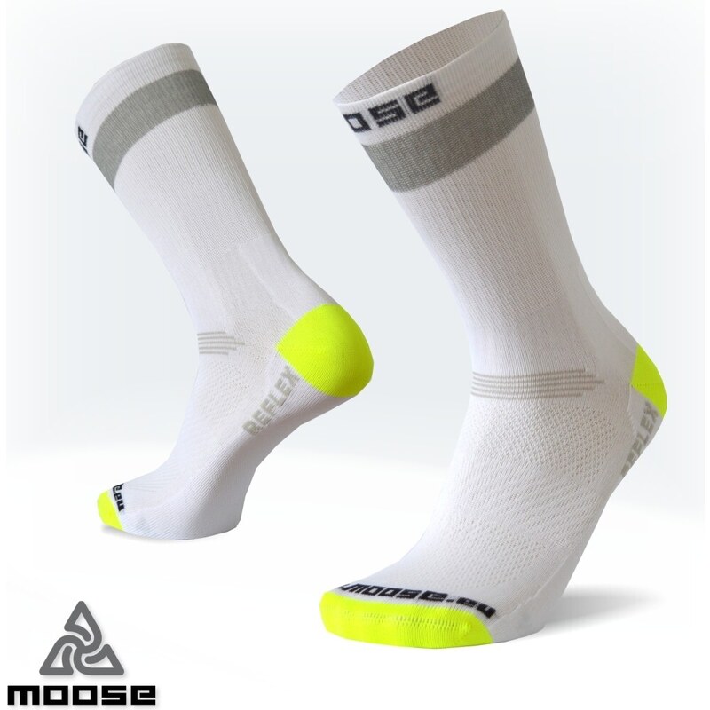 RACE REFLEX cyklistické reflexné ponožky Moose
