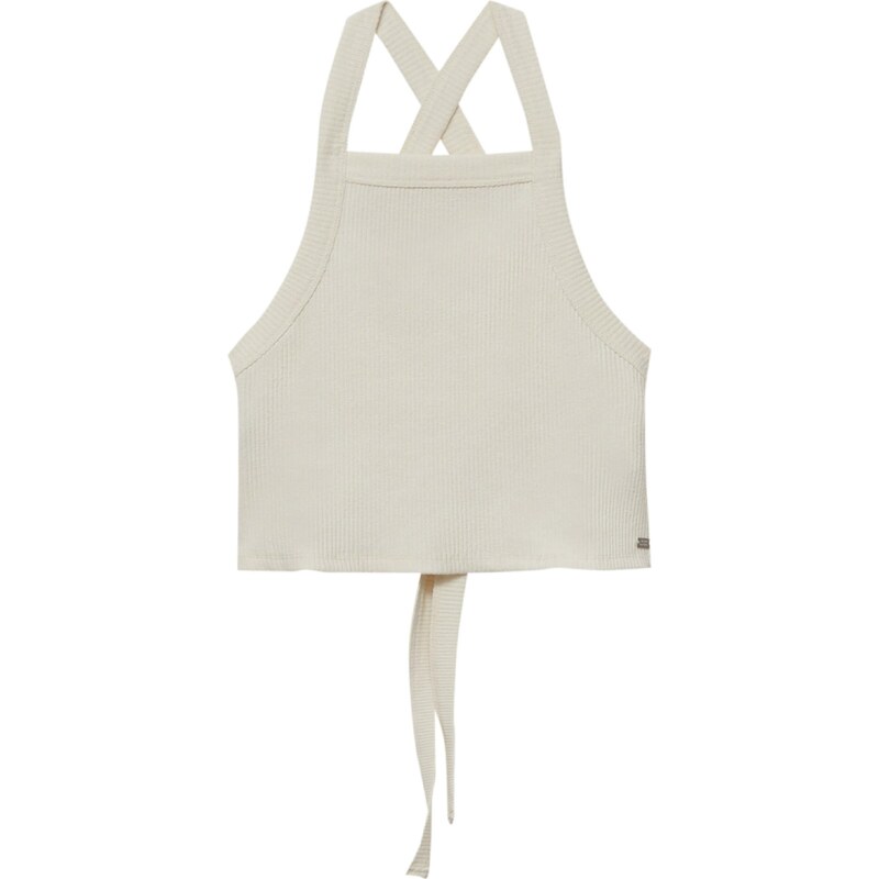 Pull&Bear Vyšívaný top béžová 43587354