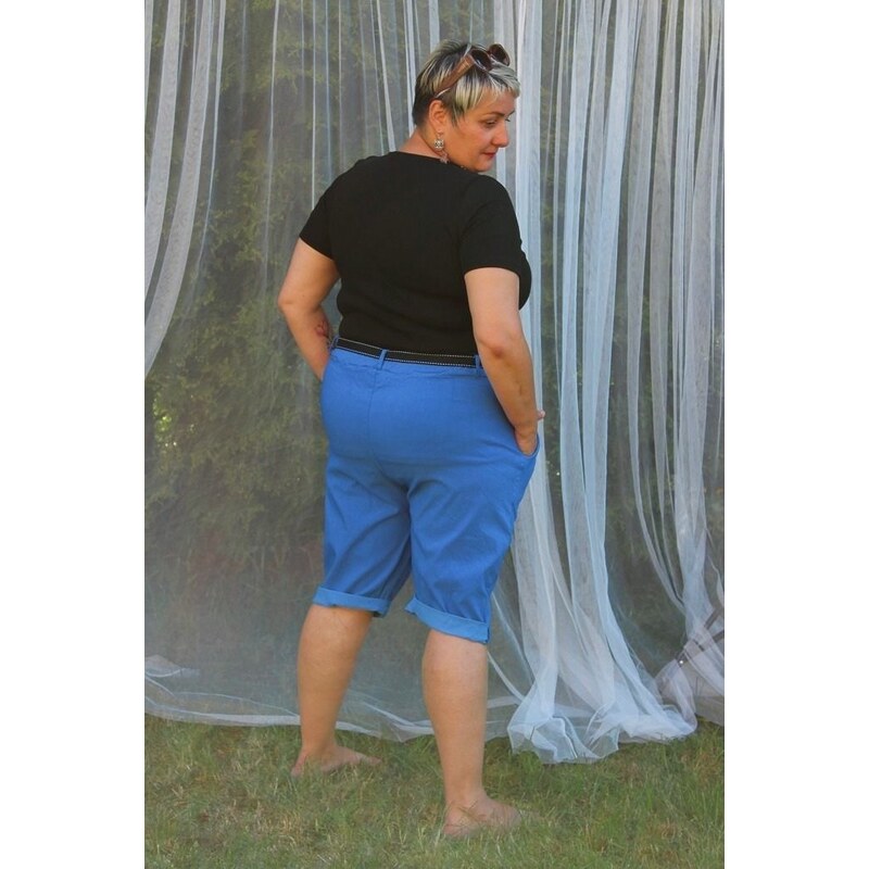 Taliansko Elastické krátke nohavice pre moletky - modré