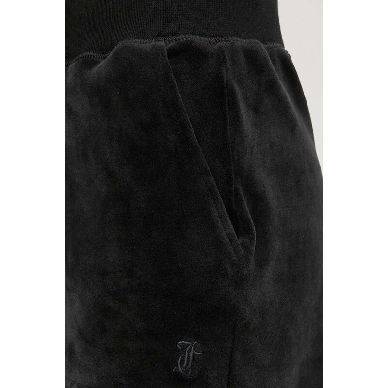 Šortky Juicy Couture Eve dámske, čierna farba, jednofarebné, vysoký pás