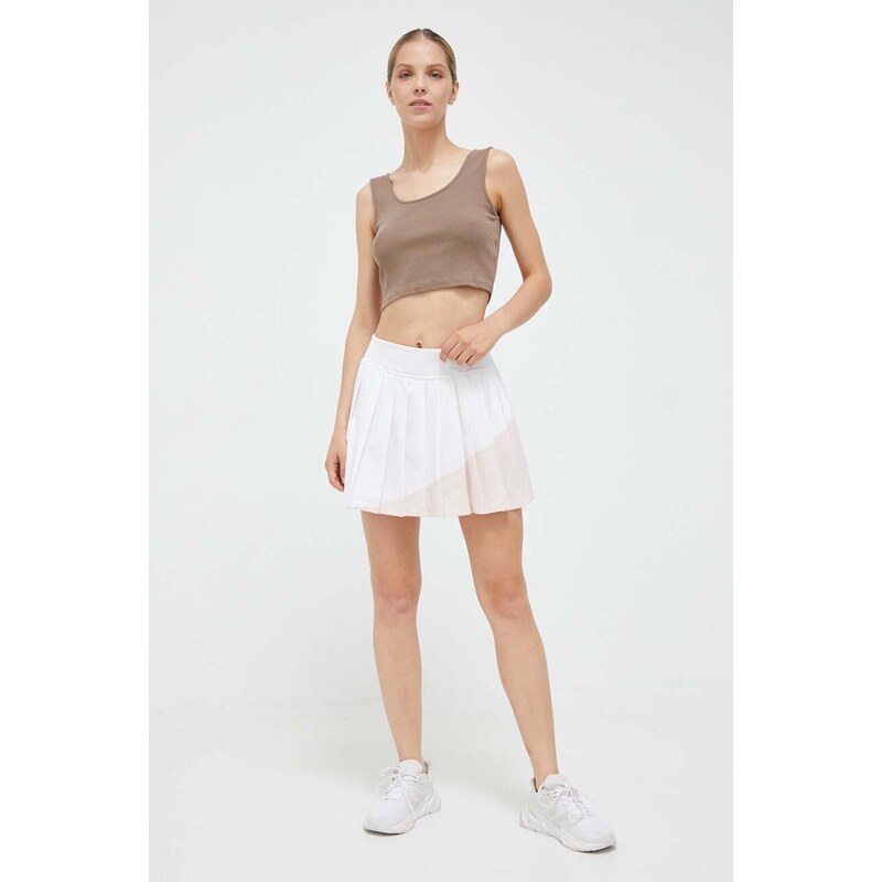 Športová sukňa adidas Performance Clubhouse biela farba, mini, áčkový strih