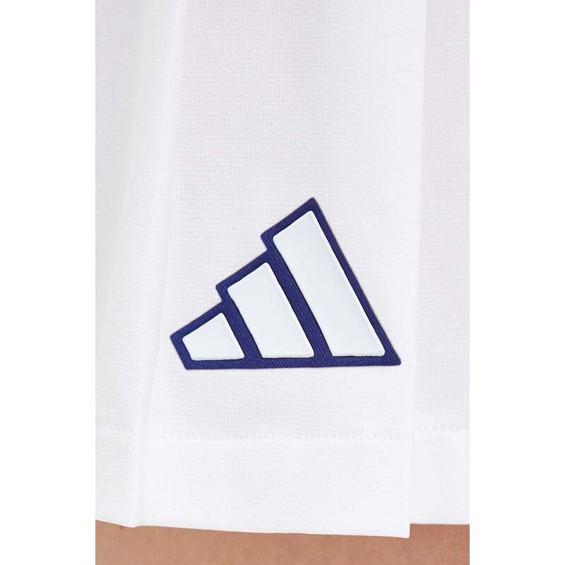 Športová sukňa adidas Performance Clubhouse biela farba, mini, áčkový strih