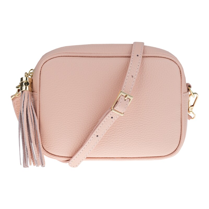 Ružová kožená talianska crossbody kabelka Bala Rosa Chiaro NovaKabelka 43607855