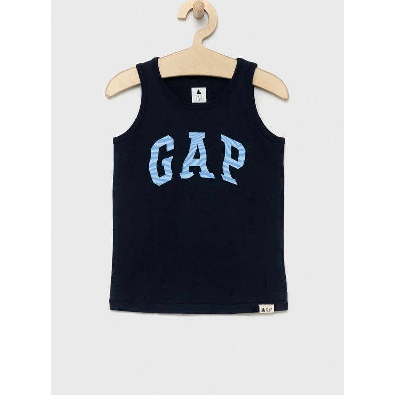 Detské bavlnené tričko GAP 3-pak tyrkysová farba, s potlačou