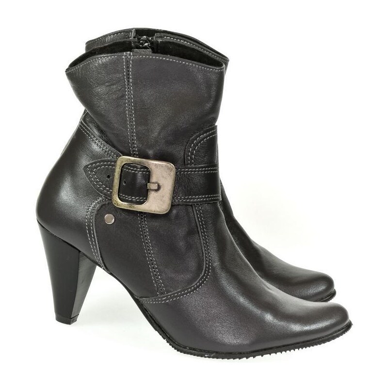 SEASTAR Dámske kožené sivé čižmy FINANTE 43591038