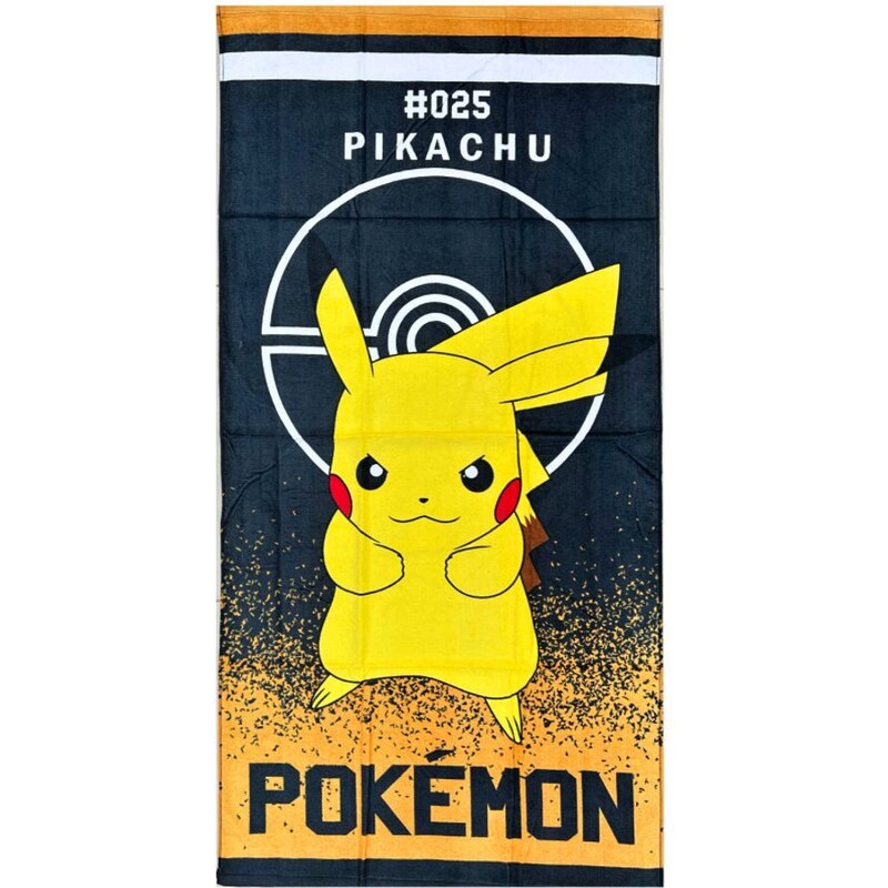 Sahinler Plážová osuška Pokémon Pikachu 025 - 100% bavlna - 70 x 140 cm